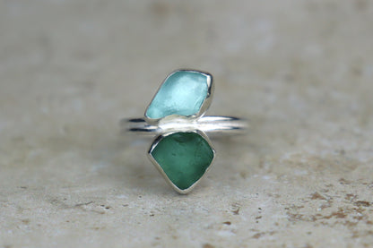 UK Size U Welsh Sea Glass Ring