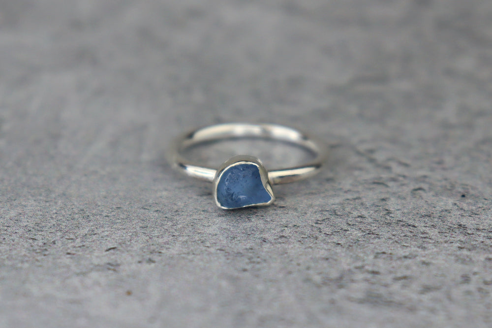 UK Size K/L Welsh Sea Glass Ring