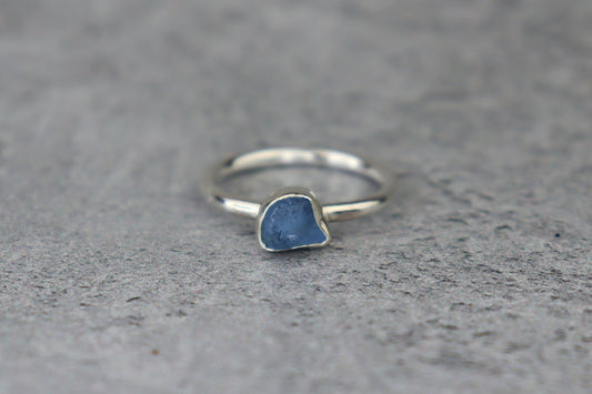 UK Size K/L Welsh Sea Glass Ring