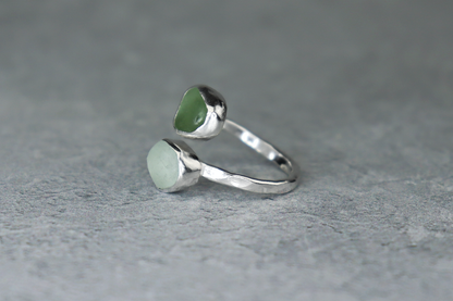 UK Size H/I Welsh Sea Glass Ring