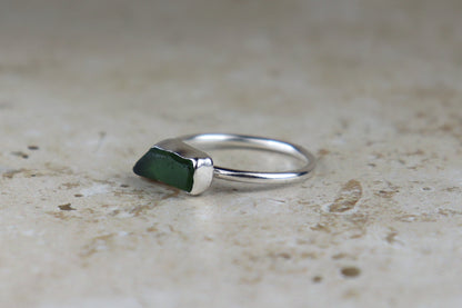 UK Size U/V Welsh Sea Glass Ring