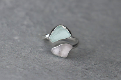 UK Size O Welsh Sea Glass Ring