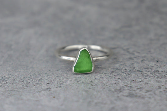 UK Size O/P Welsh Sea Glass Ring