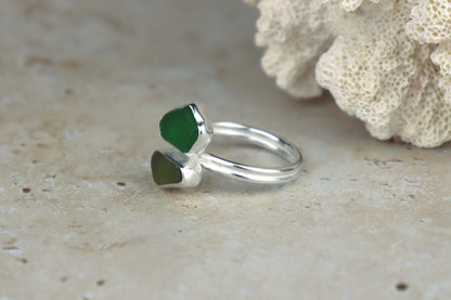 UK Size S Welsh Sea Glass Ring