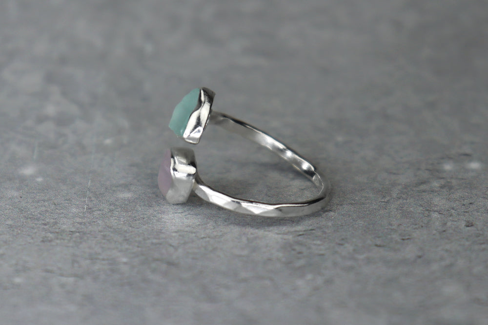 UK Size O Welsh Sea Glass Ring
