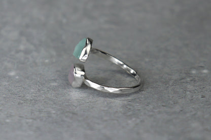 UK Size O Welsh Sea Glass Ring