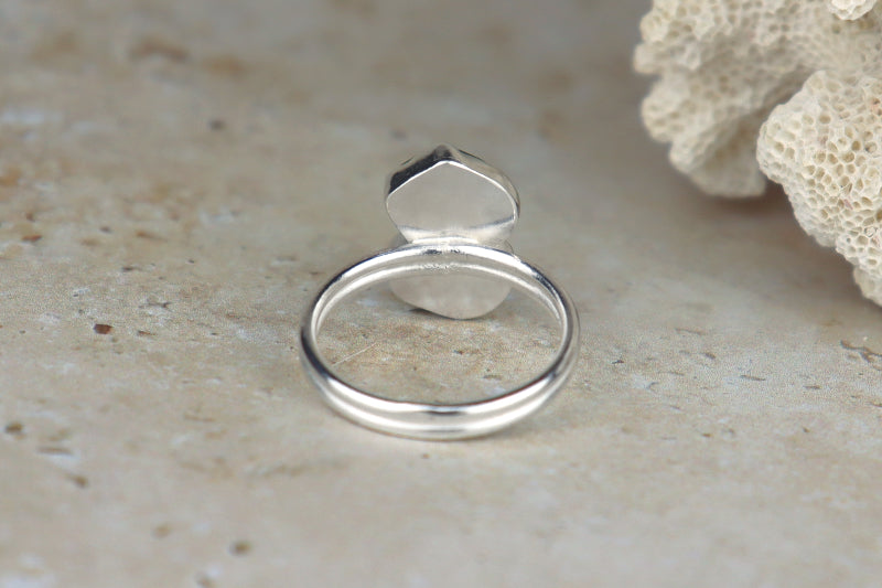 UK Size S Welsh Sea Glass Ring