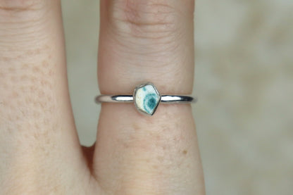 UK Size N Welsh Sea Pottery Ring