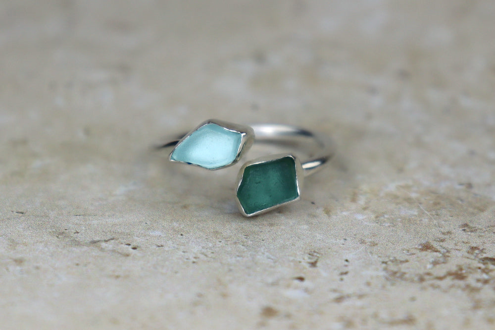 UK Size U Welsh Sea Glass Ring