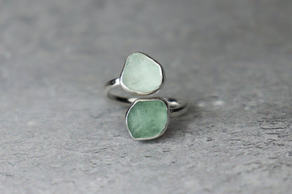 UK Size I/J Welsh Sea Glass Ring