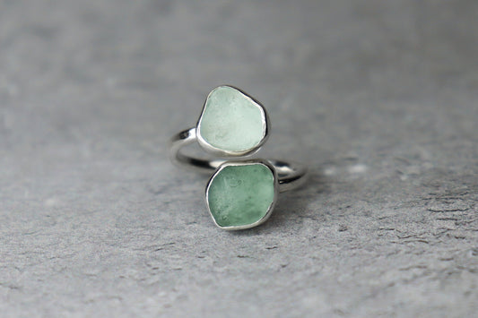 UK Size I/J Welsh Sea Glass Ring