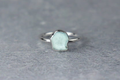 UK Size K/L Welsh Sea Glass Ring