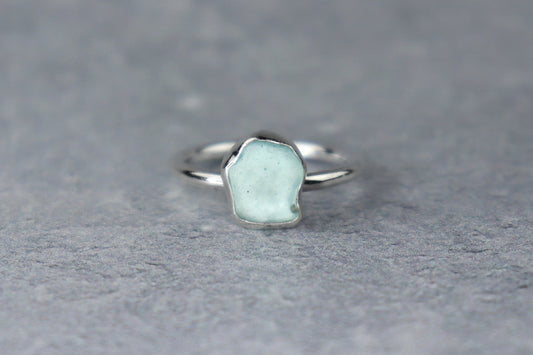 UK Size K/L Welsh Sea Glass Ring