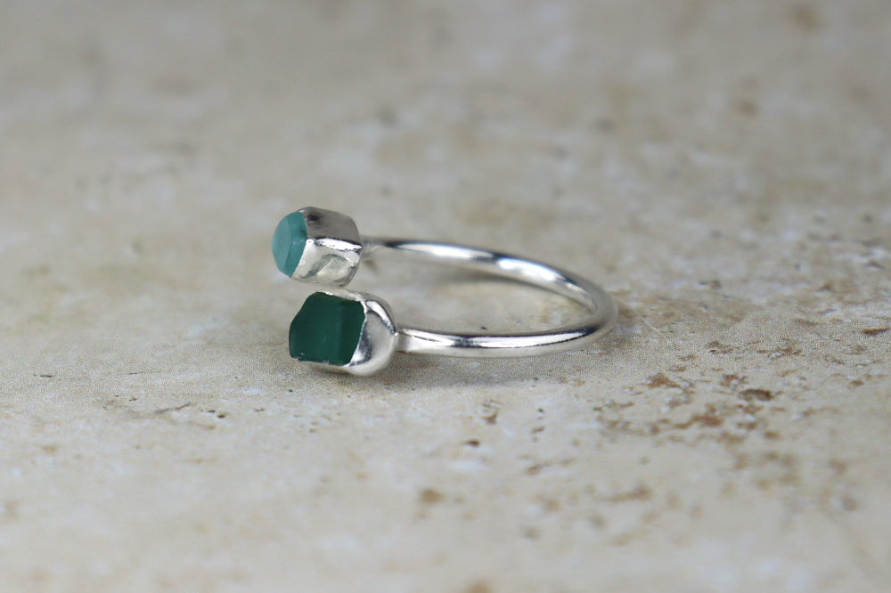 UK Size U Welsh Sea Glass Ring