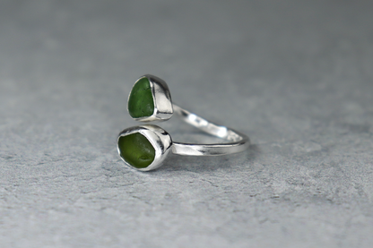 UK Size M Welsh Sea Glass Ring