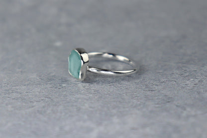 UK Size K/L Welsh Sea Glass Ring
