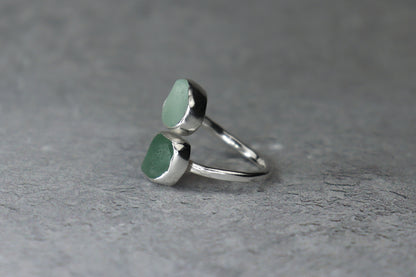 UK Size I/J Welsh Sea Glass Ring
