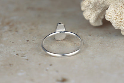 UK Size V Welsh Sea Glass Ring