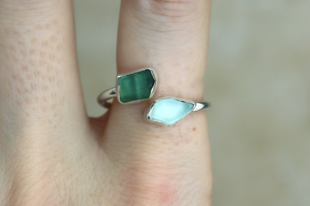 UK Size U Welsh Sea Glass Ring