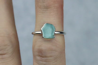 UK Size K/L Welsh Sea Glass Ring