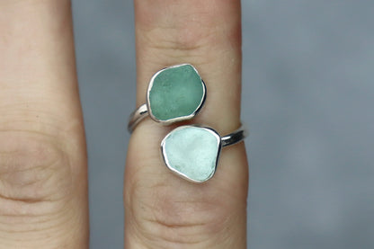 UK Size I/J Welsh Sea Glass Ring