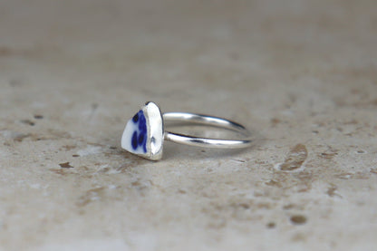 UK Size S Welsh Sea Pottery Ring