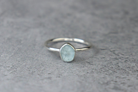 UK Size S/T Welsh Sea Glass Ring