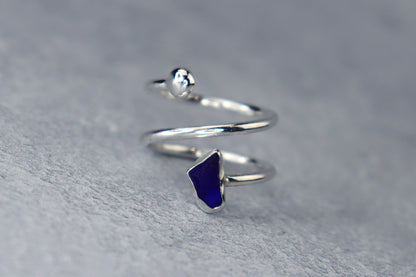 UK Size K/L Welsh Sea Glass Ring