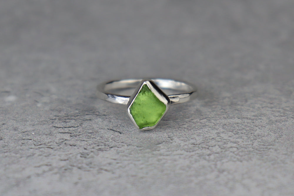 UK Size Q Welsh Sea Glass Ring