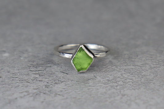 UK Size Q Welsh Sea Glass Ring