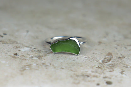 UK Size M Welsh Sea Glass Ring