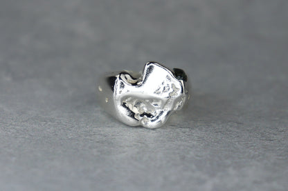 UK Size O/P Welsh Sea Glass Signet Ring