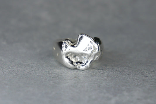 UK Size O/P Welsh Sea Glass Signet Ring