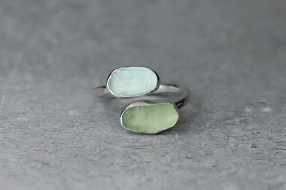 UK Size N/O Welsh Sea Glass Ring