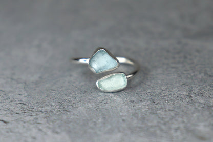UK Size Q Welsh Sea Glass Ring