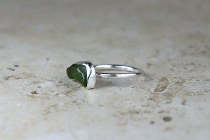 UK Size M Welsh Sea Glass Ring