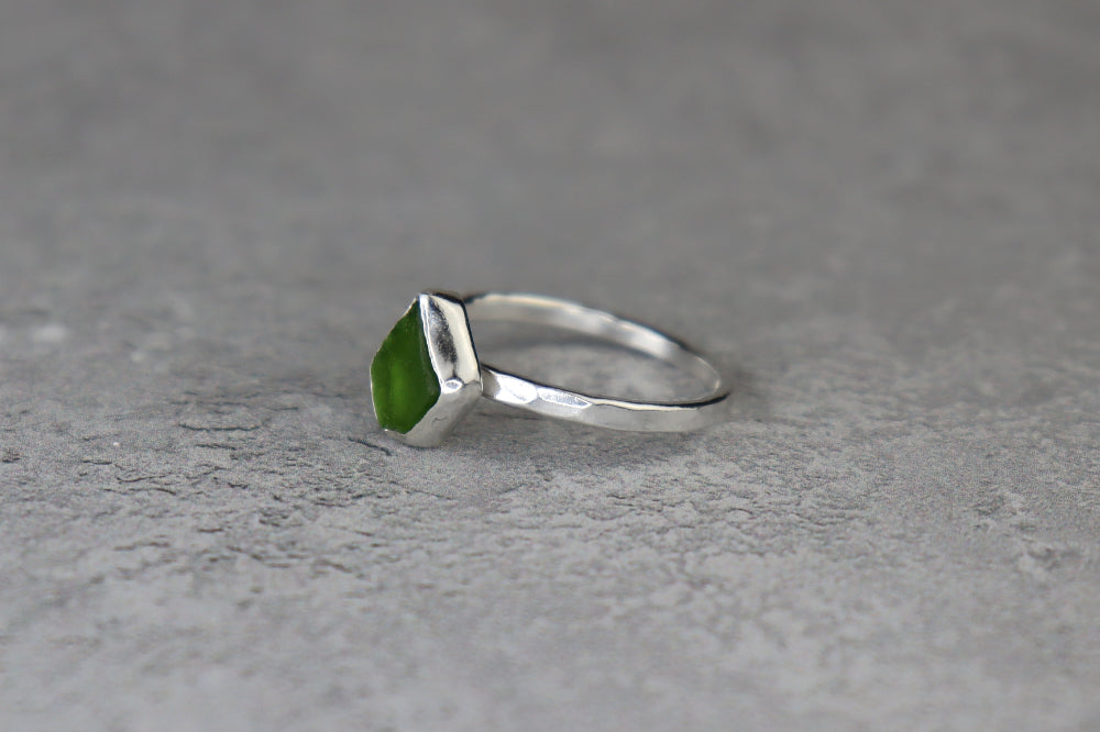UK Size Q Welsh Sea Glass Ring
