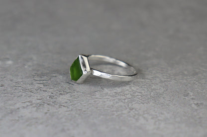 UK Size Q Welsh Sea Glass Ring