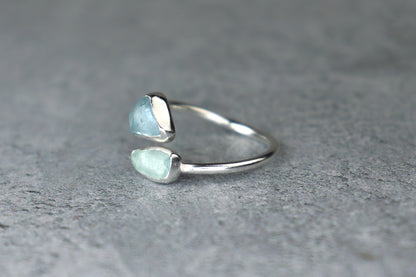UK Size Q Welsh Sea Glass Ring