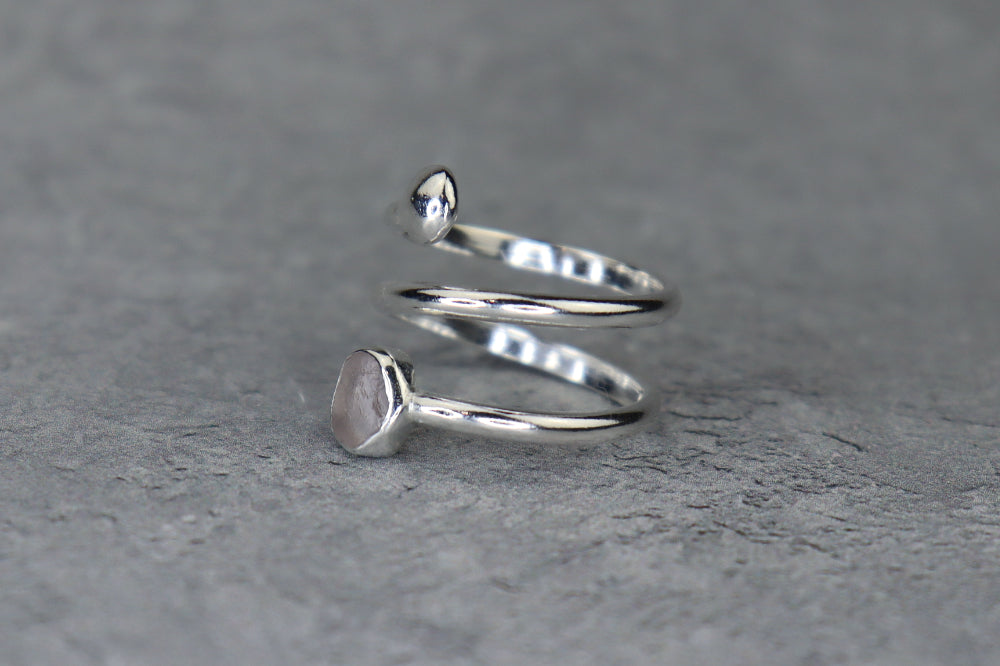 UK Size O/P Welsh Sea Glass Ring