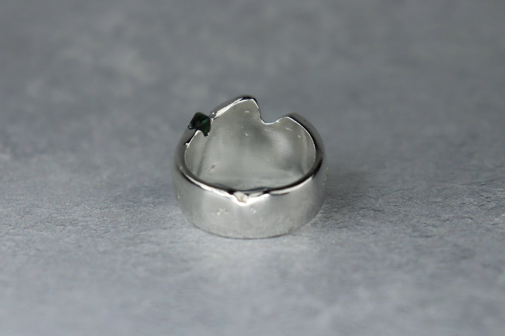 UK Size O/P Welsh Sea Glass Signet Ring