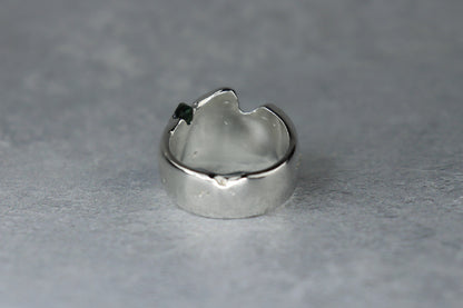 UK Size O/P Welsh Sea Glass Signet Ring