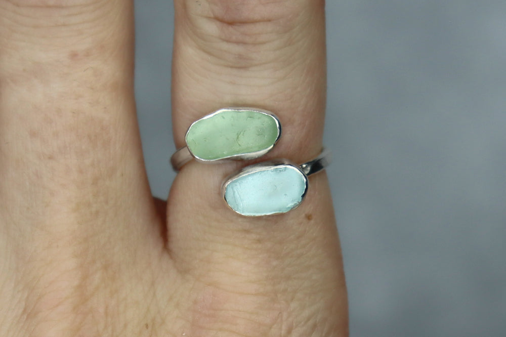 UK Size N/O Welsh Sea Glass Ring