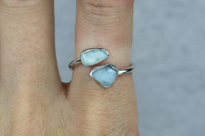 UK Size Q Welsh Sea Glass Ring
