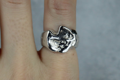 UK Size O/P Welsh Sea Glass Signet Ring