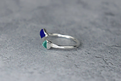 UK Size P Welsh Sea Glass Ring