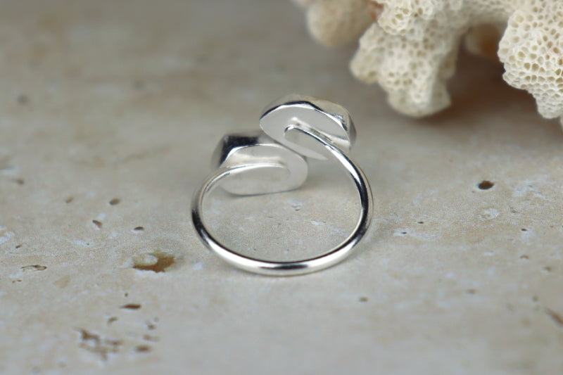 UK Size R Welsh Sea Glass Ring