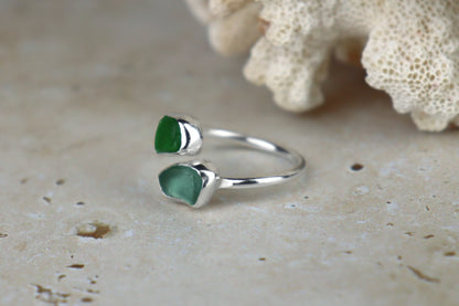 UK Size O/P Welsh Sea Glass Ring