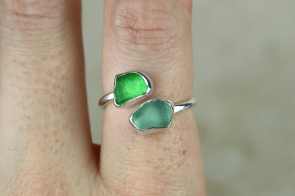 UK Size O/P Welsh Sea Glass Ring