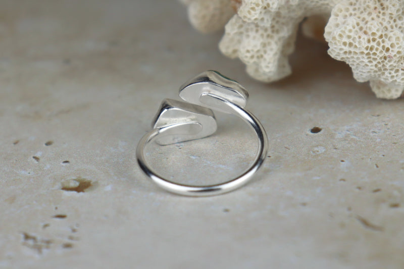 UK Size R Welsh Sea Glass Ring